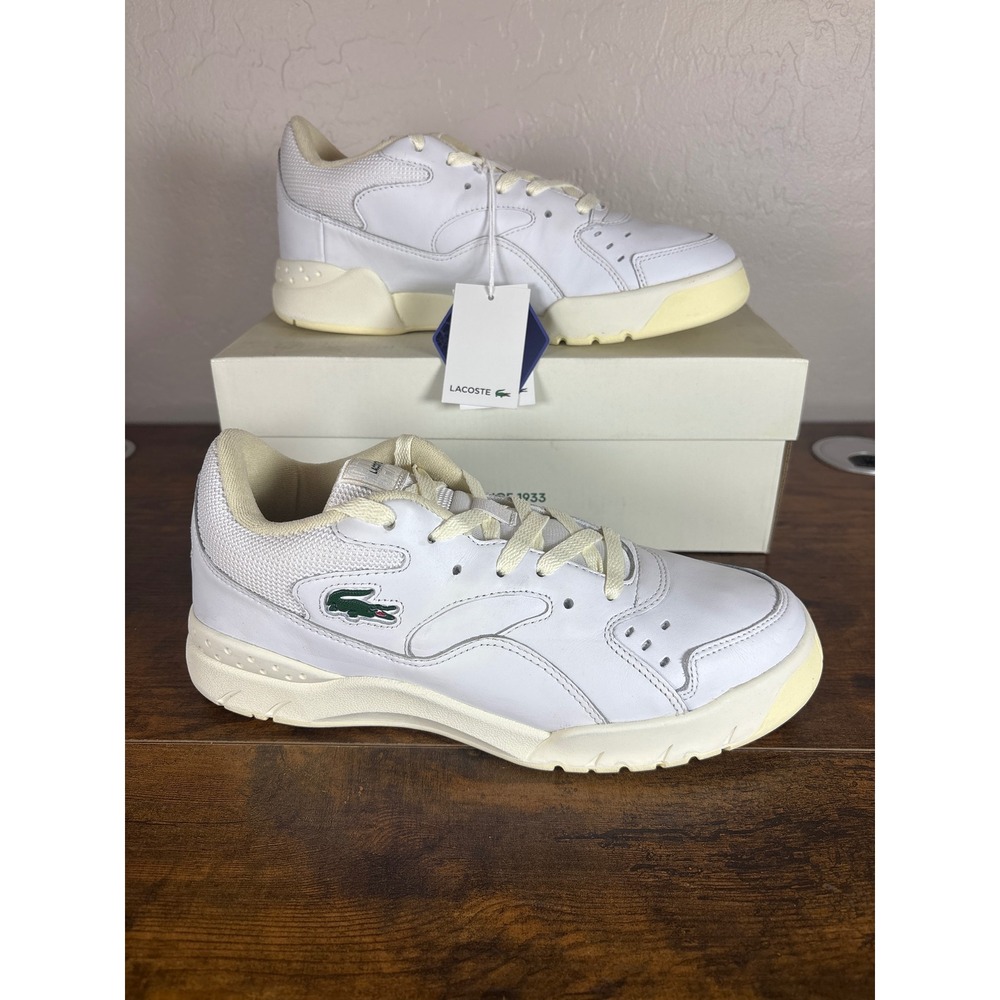 Lacoste Aceline 96 224 2‎ SFA White Off White Leather Sneakers Mens 9